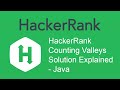 HackerRank Counting Valleys Solution Explained - Java