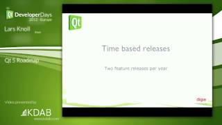 QtDD12 - Qt 5 Roadmap - Lars Knoll