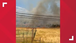 2-7 Fire in Calaveras County: Raw Video