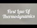 First Law Of Thermodynamics