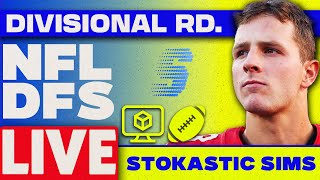 NFL DFS Stokastic Contest Sims Divisional Round Playoff Picks | NFL DFS Strategy
