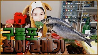 [우앙TV] 포항에서 온 구룡포 청어과메기 먹방! [eating show]mukbang korean food