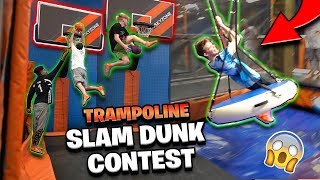 INSANE Trampoline Dunk Contest & Obstacle Course! *Hilarious*