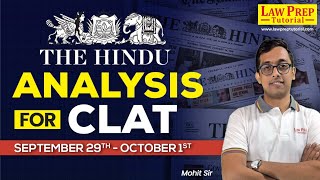 The Hindu Analysis | September 29th - October 1st | CLAT Current Affairs Analysis | Must-Watch!