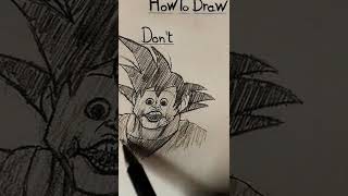 How to draw goku😂📔✍🏻