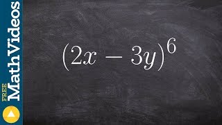 Find the third term of a binomial to the sixth power