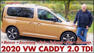 VW Caddy 5 2.0 TDI 122 PS - Probefahrt im neuen Caddy (2020). Test Preis Platz Fahren Review Deutsch