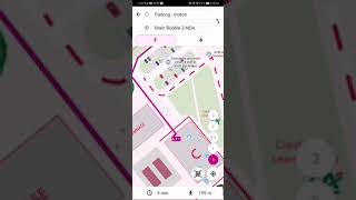 Interactive map demo of a university campus in a mobile app.