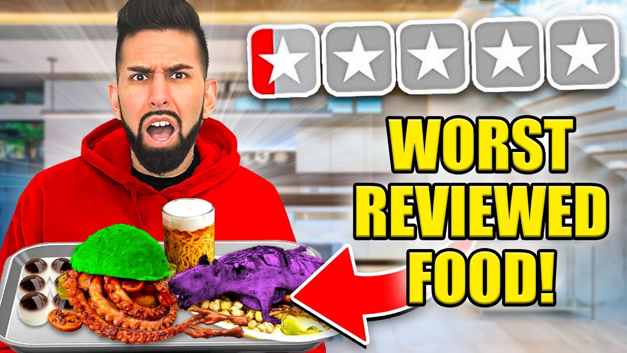 EATING At The WORST REVIEWED RESTAURANTS For 24 Hours!! - YouTube