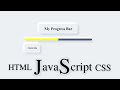 How To Create JavaScript Progress Bar | HTML, CSS & JavaScript Progress Bar With Source Code