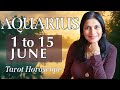 AQUARIUS Tarot reading from 1st to 15th June 2024