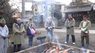 2015.01.02熊野神社から獅子舞・お囃子の一行が出発します