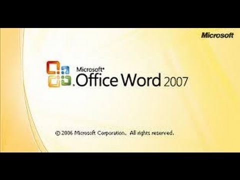 Tutorial Microsoft Office Word 2007 Bahasa Indonesia - (part 1) - YouTube