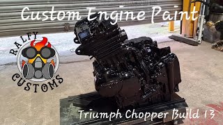 How To Custom Paint Engines Handmade Triumph Chopper Builder