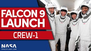 SpaceX Crew-1 – NASA and JAXA Astronauts Launch on Falcon 9