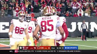 Jimmy Garoppolo to George Kittle for the first half touchdown!