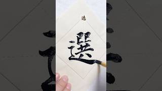 Normal script“选”#书法 #calligraphy #chinesecalligraphy #handwriting #書法 #文化 #中国 #艺术 #china #art #diy