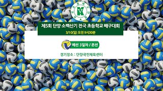 제5회 단양 소백산기 전국 초등학교 배구대회 3일차 (단양국민체육센터)