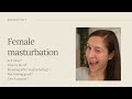 Female masturbation