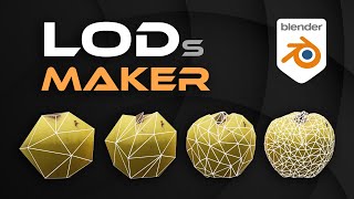 Create LODs in 1 CLICK | FREE Blender Addons #blender3d #blenderaddon #b3d #blender