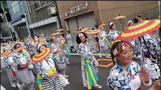 大阪天神祭陸渡御列獅子舞四ツ竹傘踊り2024年7月25日