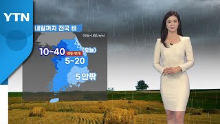 [날씨] 내일까지 전국 비...아침 기온 '뚝' / YTN