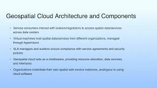 Geospatial Cloud Architecture and Components | Use Case-Geo-spatial Cloud