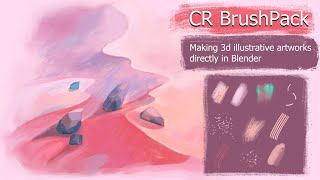 CR Brushpack (free & paid) for Blender texture painting || Illustrate 3d scenes directly in blender!