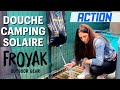 Douche de camping solaire FROYAK de chez ACTION CAMPING SHOWER EXTÉRIEUR