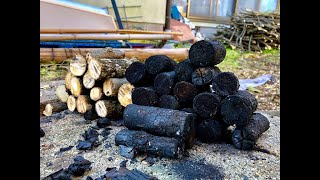 自家製の木炭を作ってみた。Homemade Charcoal