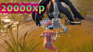 Pay Respects Secret Gnome Challenge Guide (20,000 XP) Fortnite Chapter 2 Season 4 Week 11