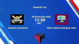 Jamaica Scorpions Vs West Indies Emerging Team || Match Winner || #super50 #matchwinner #dream11
