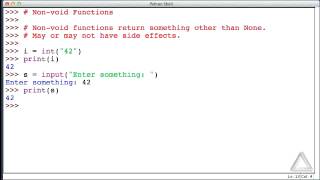 Unit 5 Video 3: Non-Void Functions