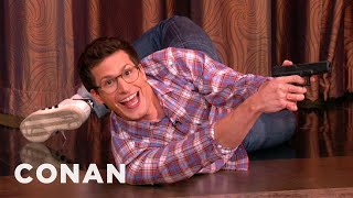 Andy Samberg Proves He's Got Action Star Potential | CONAN on TBS
