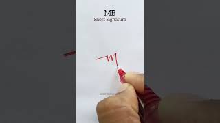 MB Initial Short Signature #shorts #signature #satishcalligraphy