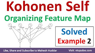 25. Kohonen self-organizing feature map | KSOM Example | KSOFM Solved Example 2 by Mahesh Huddar