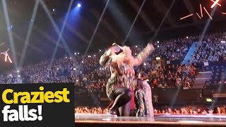 8 Craziest Celebrity Falls | Onstage Fails and Funnies 😂😂😂