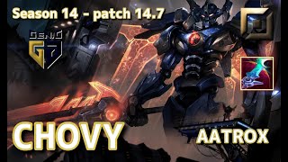 【KRサーバー/C1】Gen.G Chovy エイトロックス(Aatrox) VS ヴィエゴ(Viego) TOP - Patch14.7 KR Ranked【LoL】