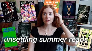 creepy summer book recommendations 🪰 mermaids, dark fairytales, summer camps, haunted woods, horror
