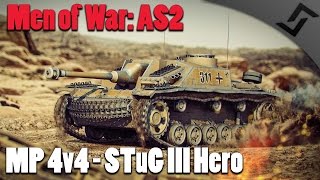 Men of War: AS2 - 4v4 Multiplayer STuG III Hero - MOWAS 2 MP Gameplay