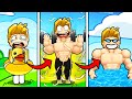 Rich Noob Becomes the FASTEST SWIMMER in Roblox Swim League