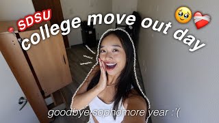 college dorm move out day 🥹❤️‍🩹 *sophomore year @ sdsu*