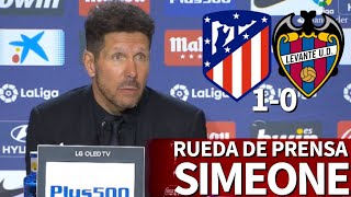 Atlético 1-0 Levante | Rueda de prensa de Simeone | Diario AS