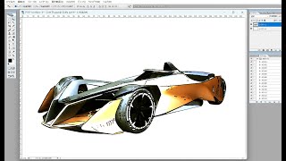 photoshopで車の写真をイラストに変えます。part53   CG  合成写真　写真加工　インスタグラム　 イラストレーター　フォトショップ　　photoshop　コンピューターグラフィックス