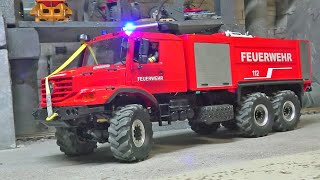 Mercedes Zetros 6x6 GTLF// New RC Fire Truck Performance// Unique RC Fire Engine-+*