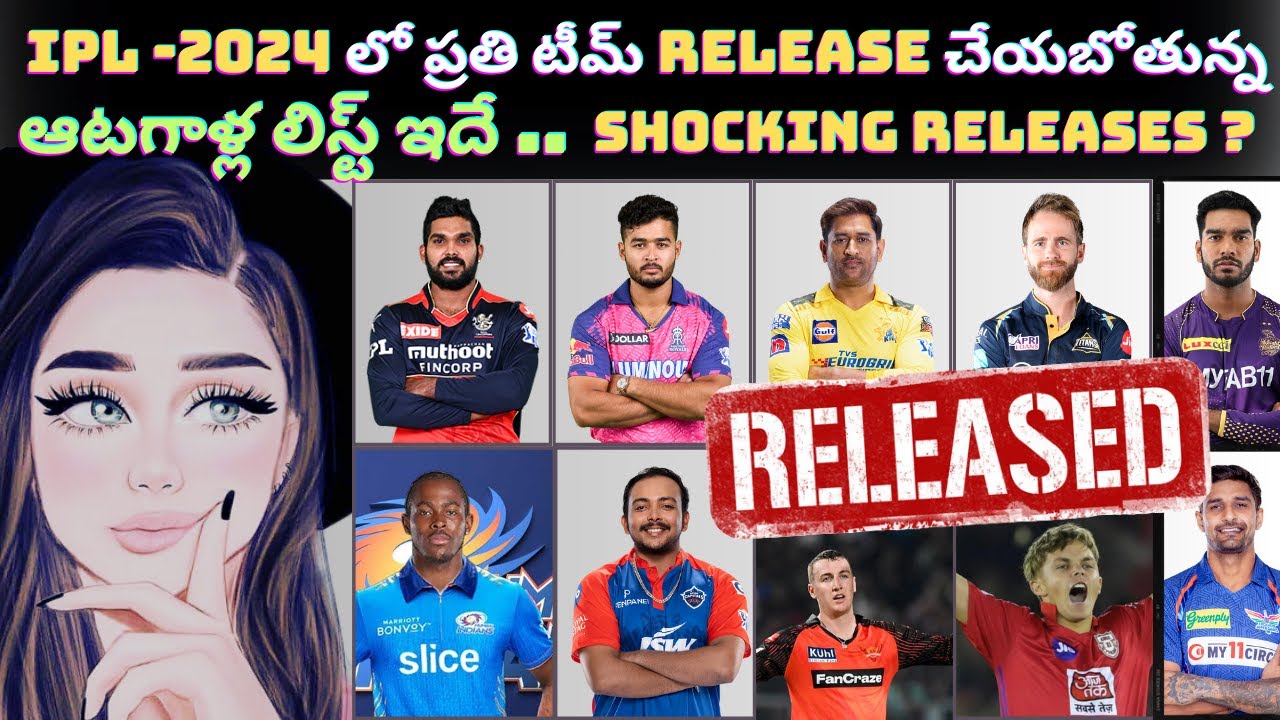 IPL 2024 : All 10 Teams RELEASE Players List | IPL Auction 2024 | IPL ...