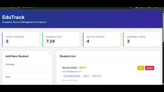 Student Management sytem | Python internship project