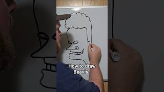 how to draw Beavis from Beavis and Butthead