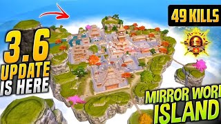 MY FIRST MATCH IN *NEW* MIRROR WORLD ISLAND 3.6 UPDATE IN BGMI 🔥 WORLD RECORD - BGMI NEW UPDATE