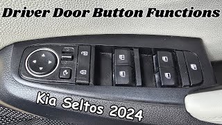 Driver-Side Door Control Panel Functions in Seltos 2024 | Use Driver-Side Car Door Buttons in KIA